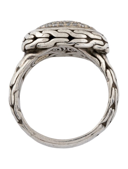 John Hardy Diamond Oval Classic Chain Cocktail Ring