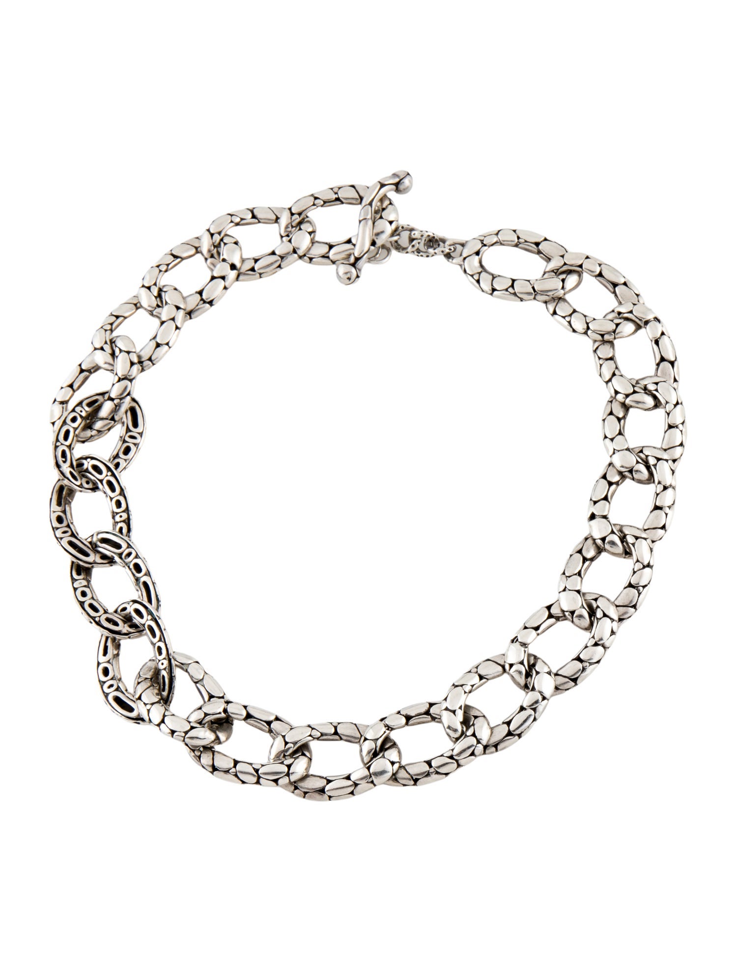 John Hardy Kali Pebble Flat Link Necklace