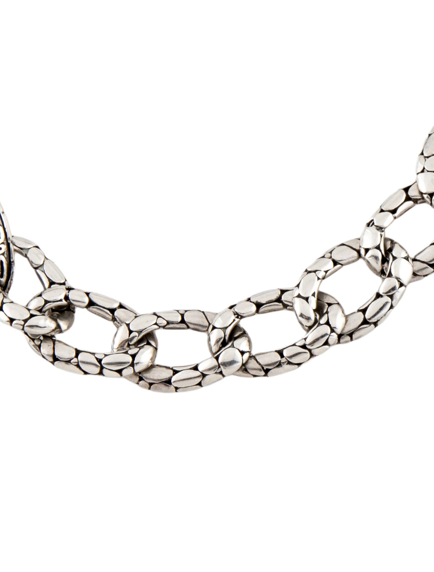 John Hardy Kali Pebble Flat Link Necklace