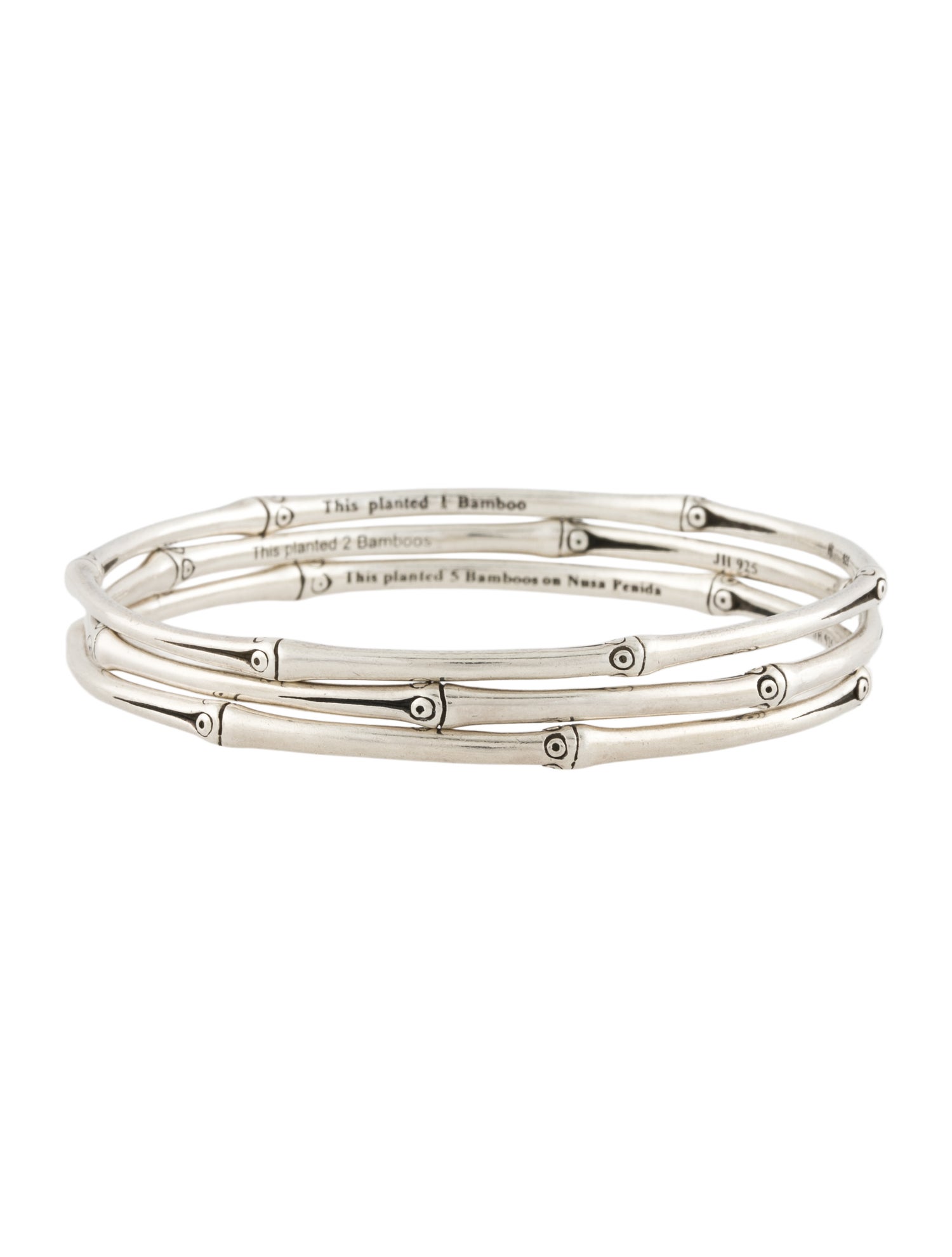 John Hardy Bamboo Slim Bangle Bracelet Set
