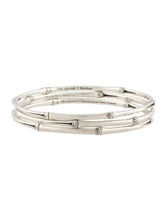 John Hardy Bamboo Slim Bangle Bracelet Set