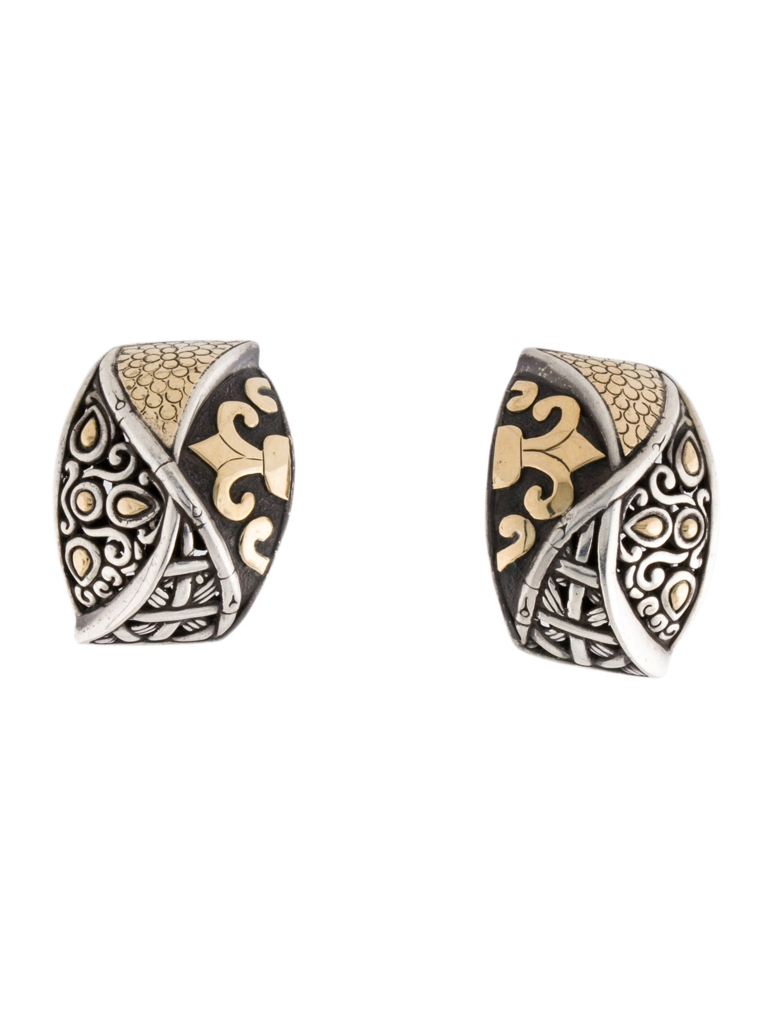 John Hardy Two-Tone Earclips