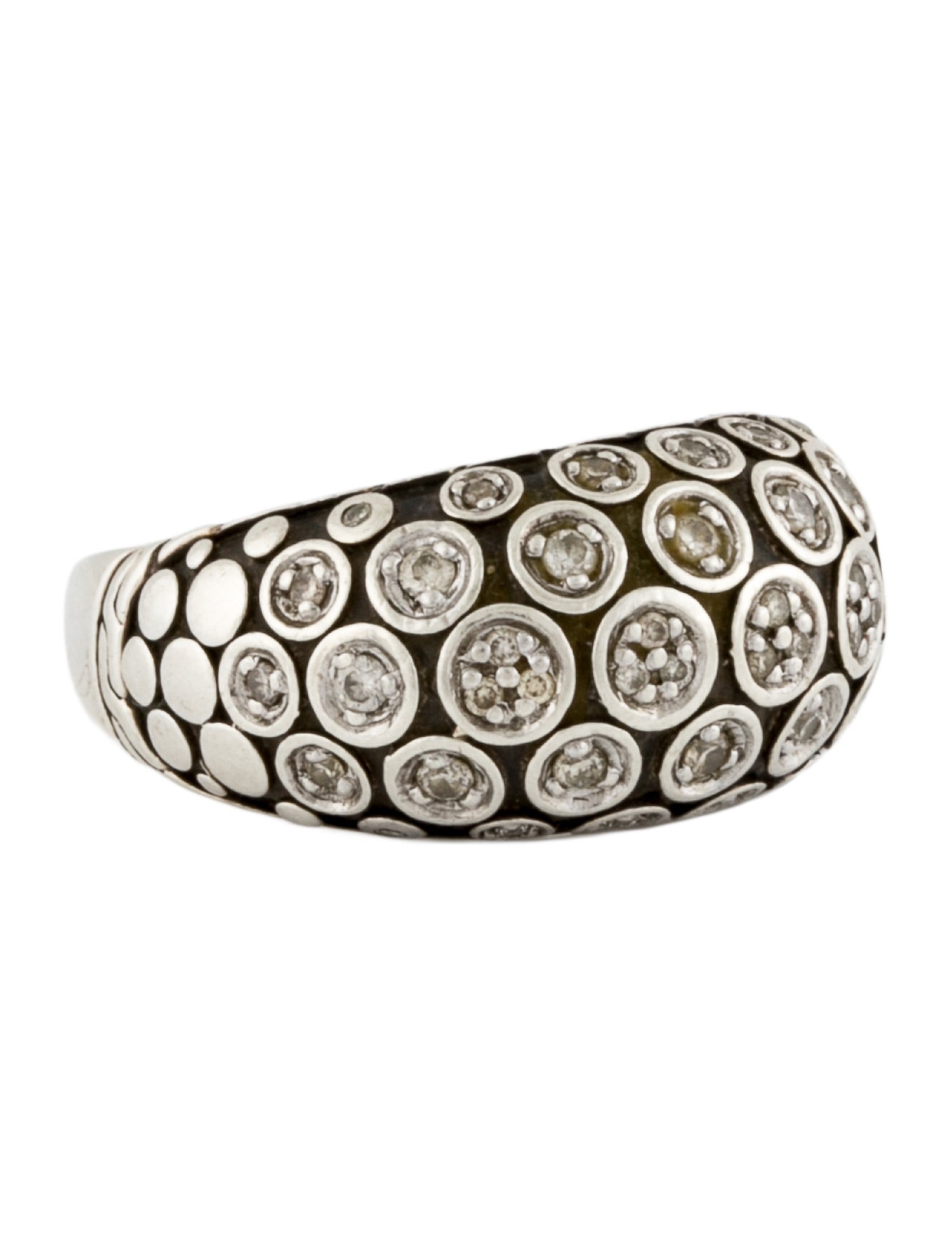 John Hardy Dot Diamond Dome Ring