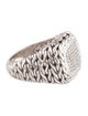 John Hardy Diamond Classic Chain Pave Square Signet Ring