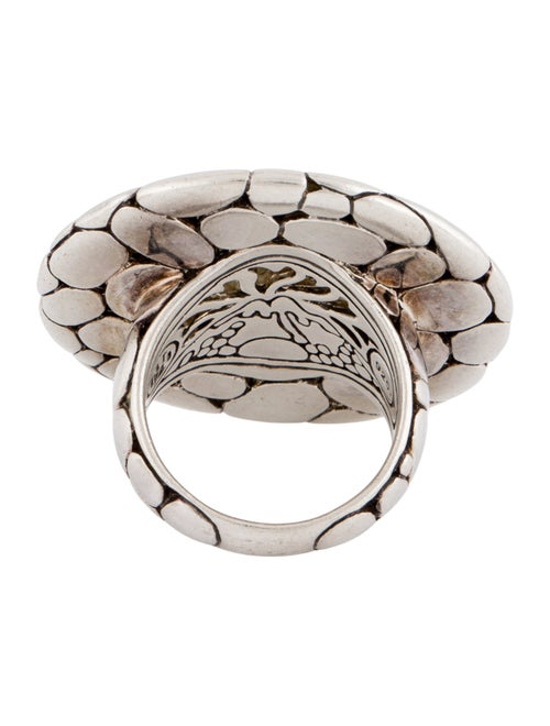 John Hardy Topaz, Iolite, & Aquamarine Round Pebble Cocktail Ring