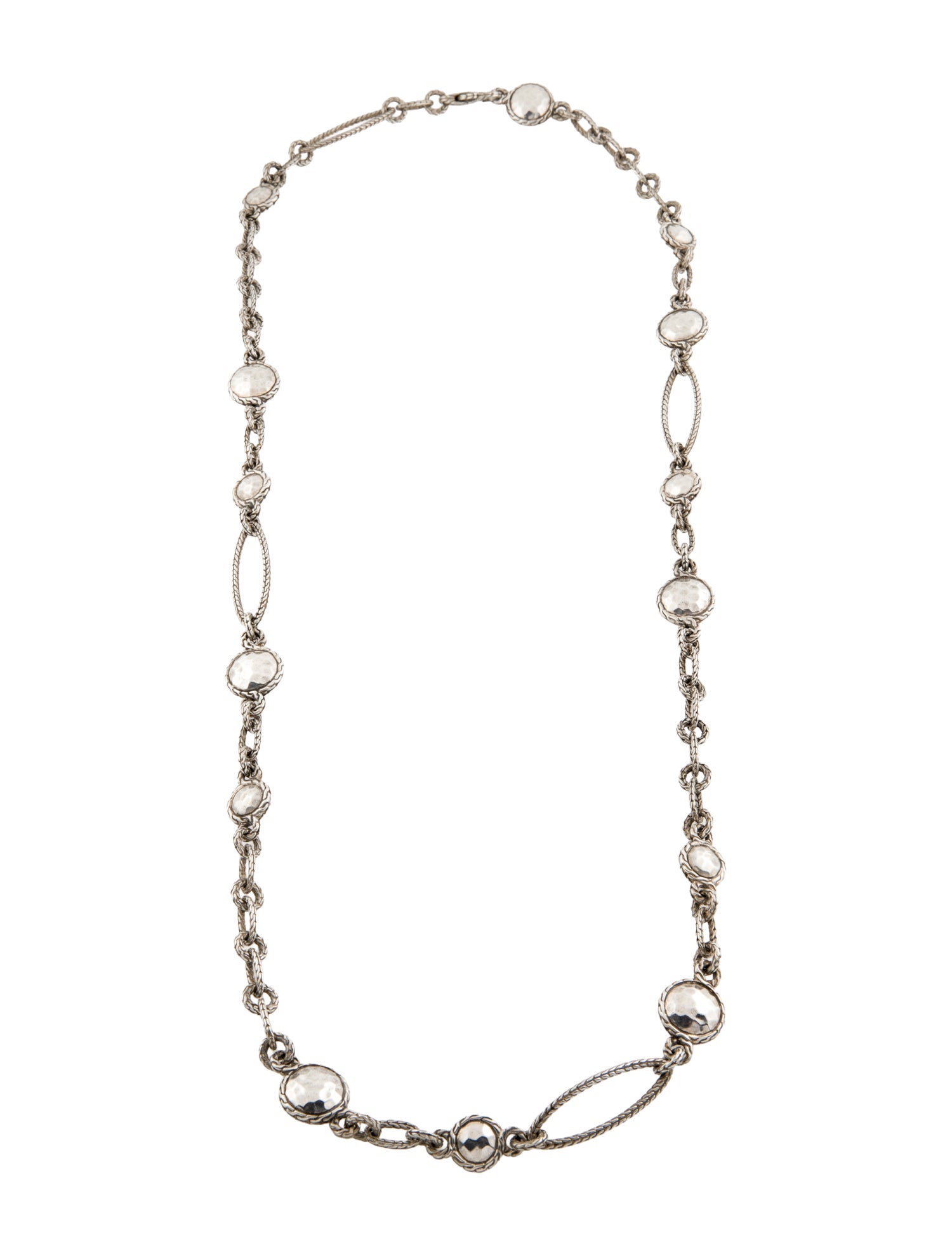 John Hardy Classic Chain Circle Link Station Necklace