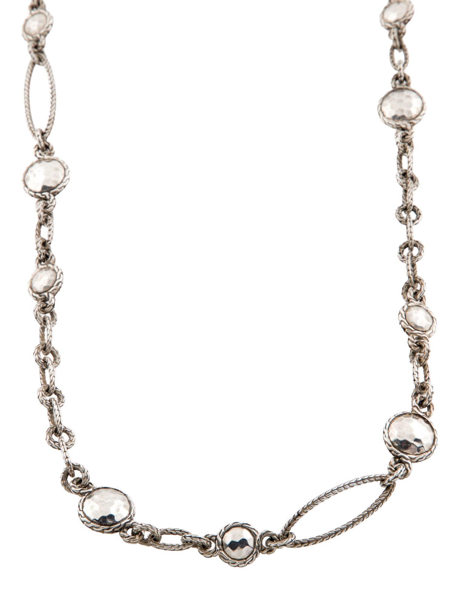 John Hardy Classic Chain Circle Link Station Necklace