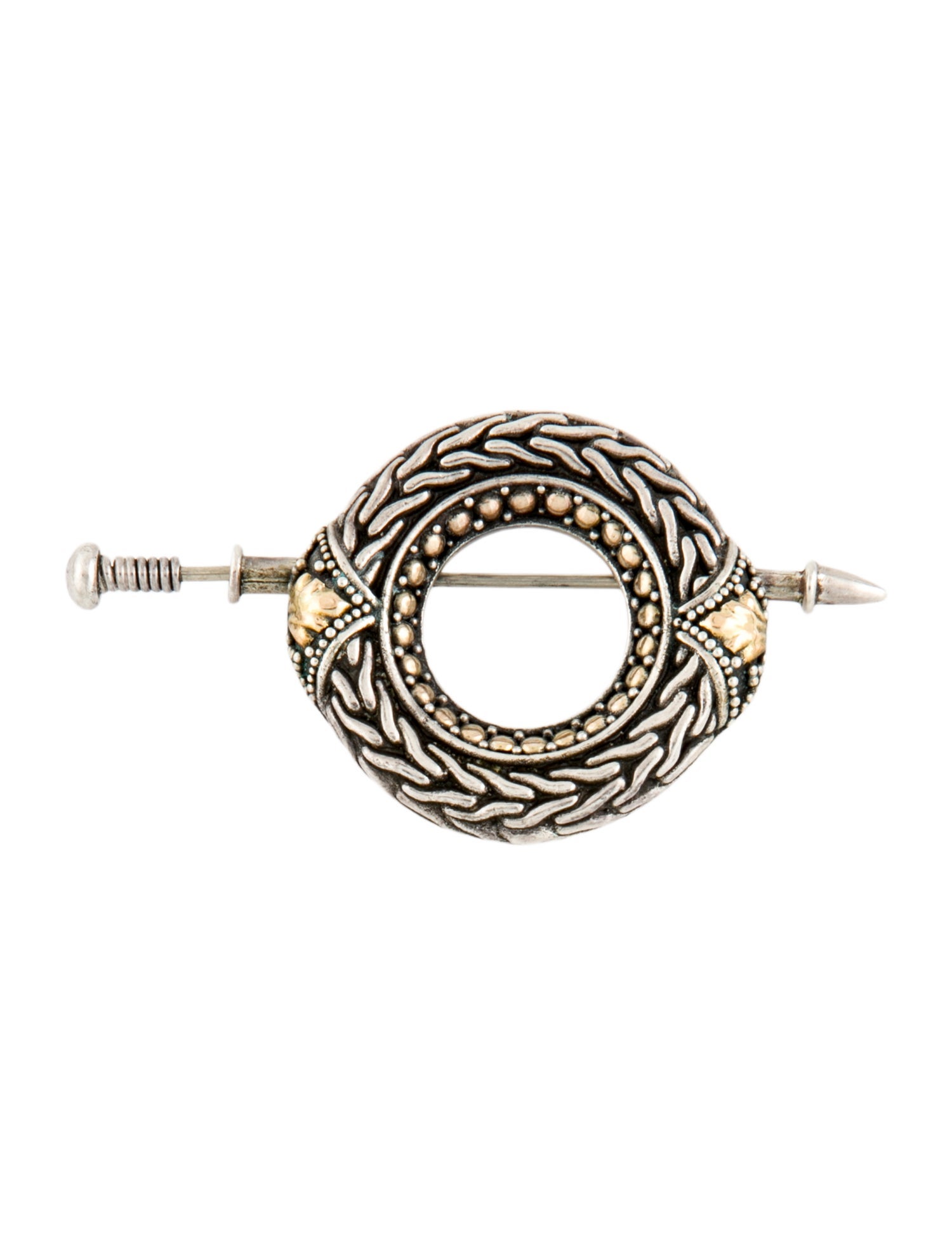 John Hardy Vintage Two-Tone Classic Chain Brooch Pin