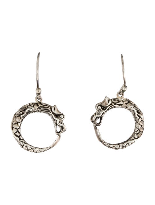 John Hardy Naga Dragon Drop Hoop Earrings