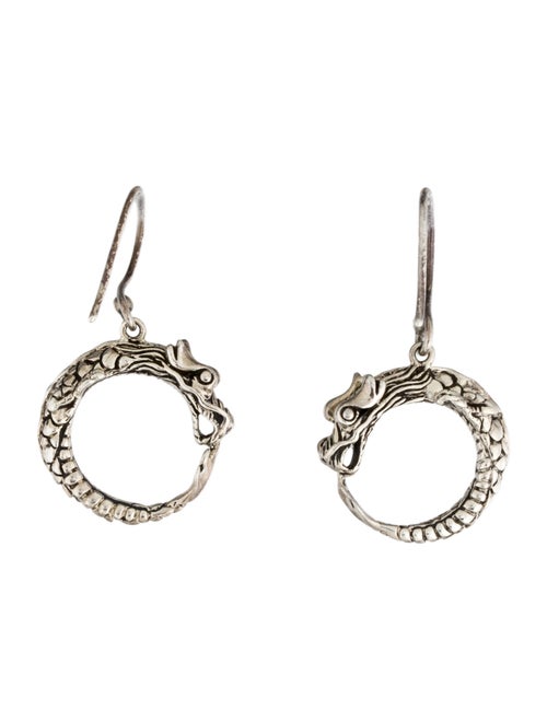 John Hardy Naga Dragon Drop Hoop Earrings