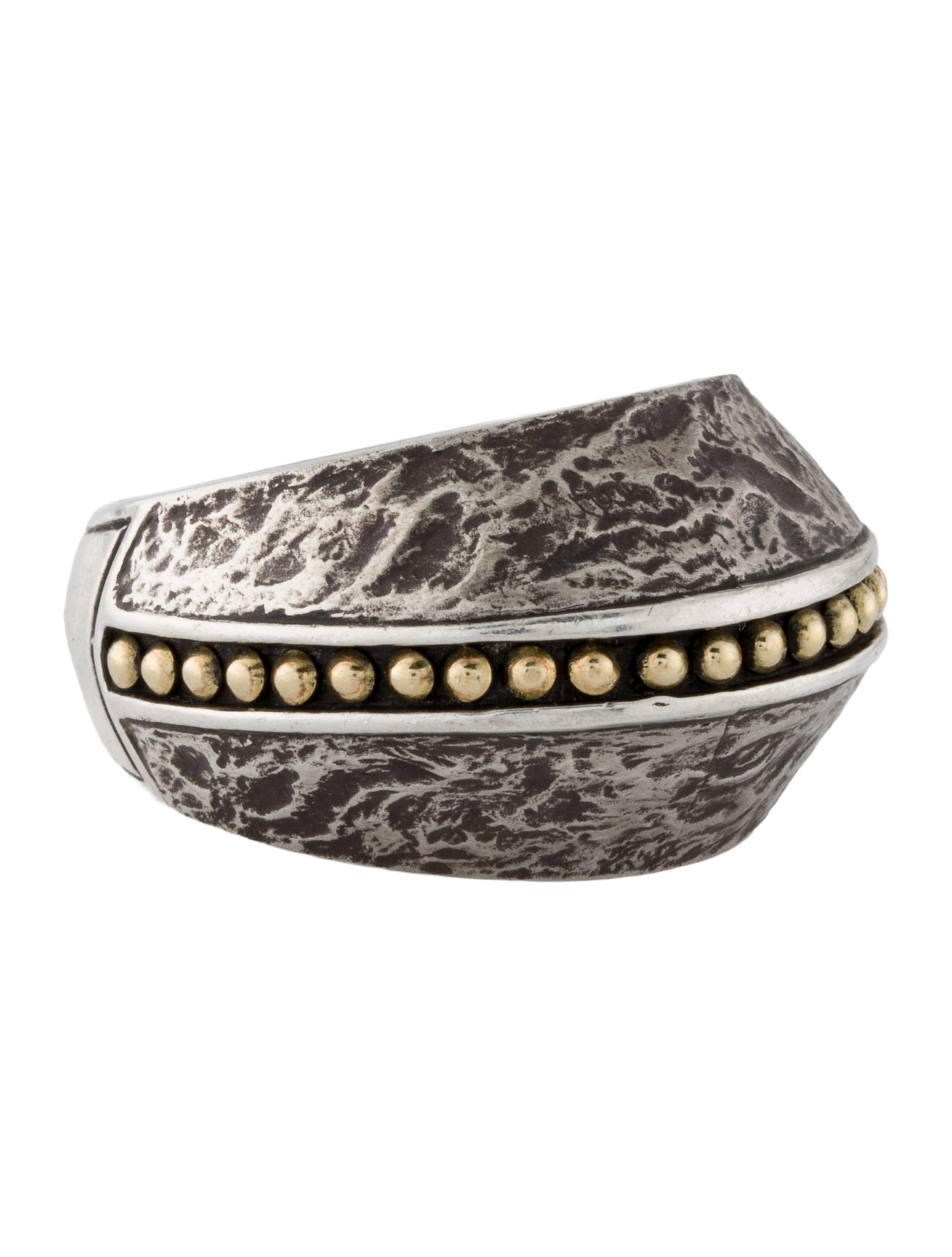 John Hardy Two-Tone Reticulated Dome Ring