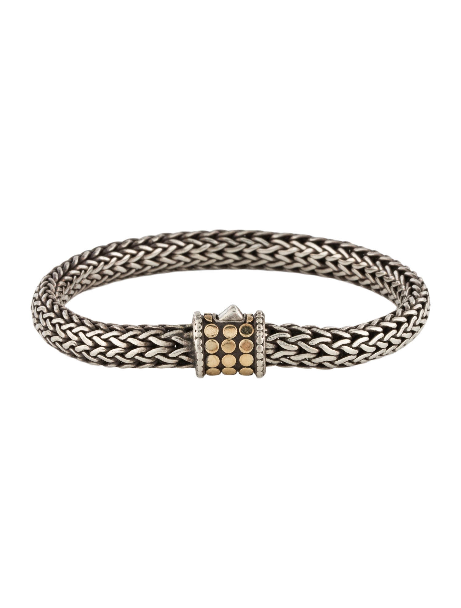 John Hardy Two-Tone Dot Icon Chain Link Bracelet