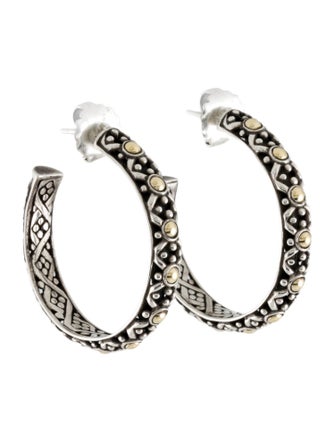 John Hardy Two-Tone Dot Hoop Earrings