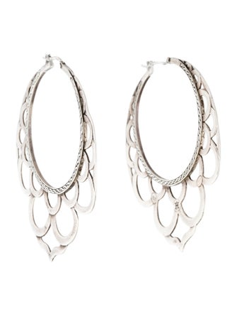 John Hardy Naga Large Lace Hoop Earrings