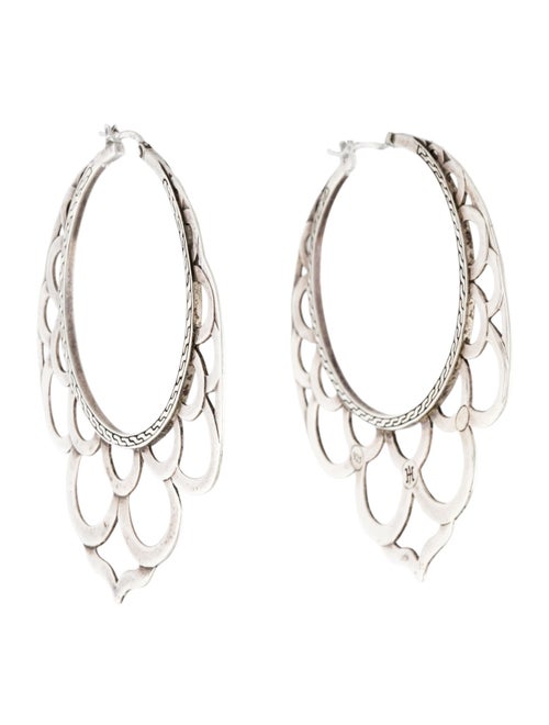 John Hardy Naga Large Lace Hoop Earrings