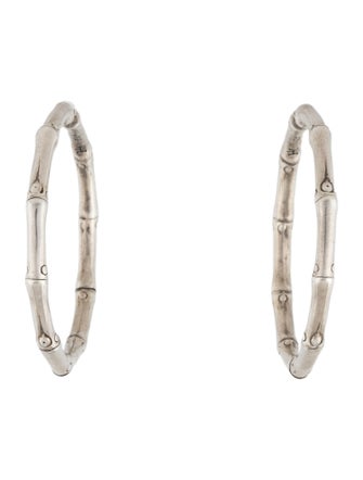 John Hardy Medium Bamboo Hoop Earrings