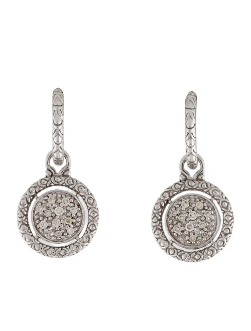 John Hardy Diamond Naga Drop Earrings