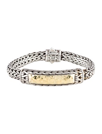John Hardy Two-Tone Classic Chain Hammered Station Bracelet