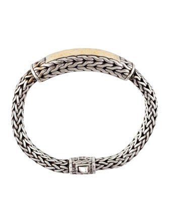 John Hardy Two-Tone Classic Chain Hammered Station Bracelet