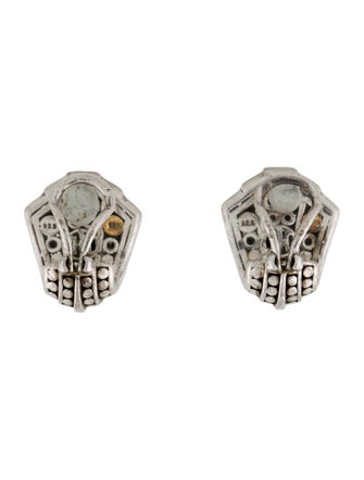 John Hardy Diamond Dot Clip-On Earrings