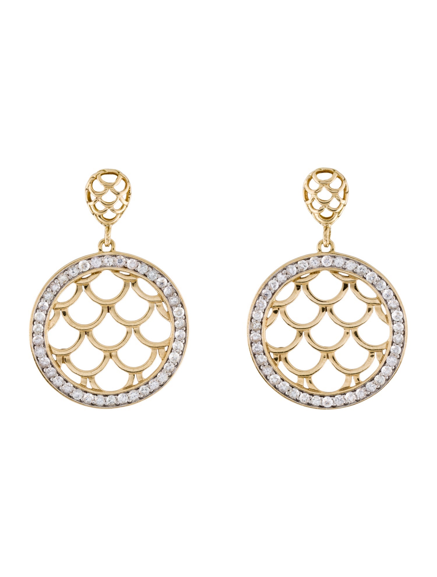 John Hardy 18K Sapphire Naga Collection Round Drop Earrings