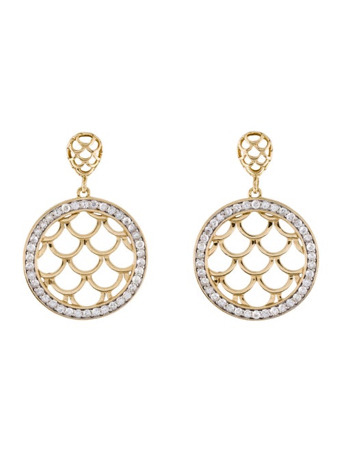 John Hardy 18K Sapphire Naga Collection Round Drop Earrings