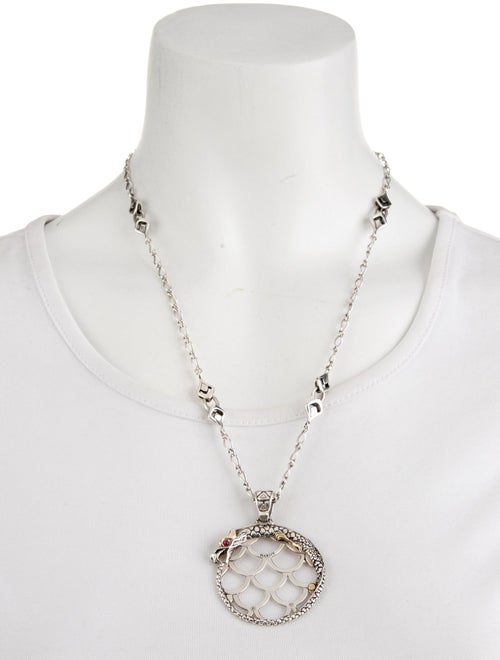 John Hardy Ruby Dragon Pendant Necklace