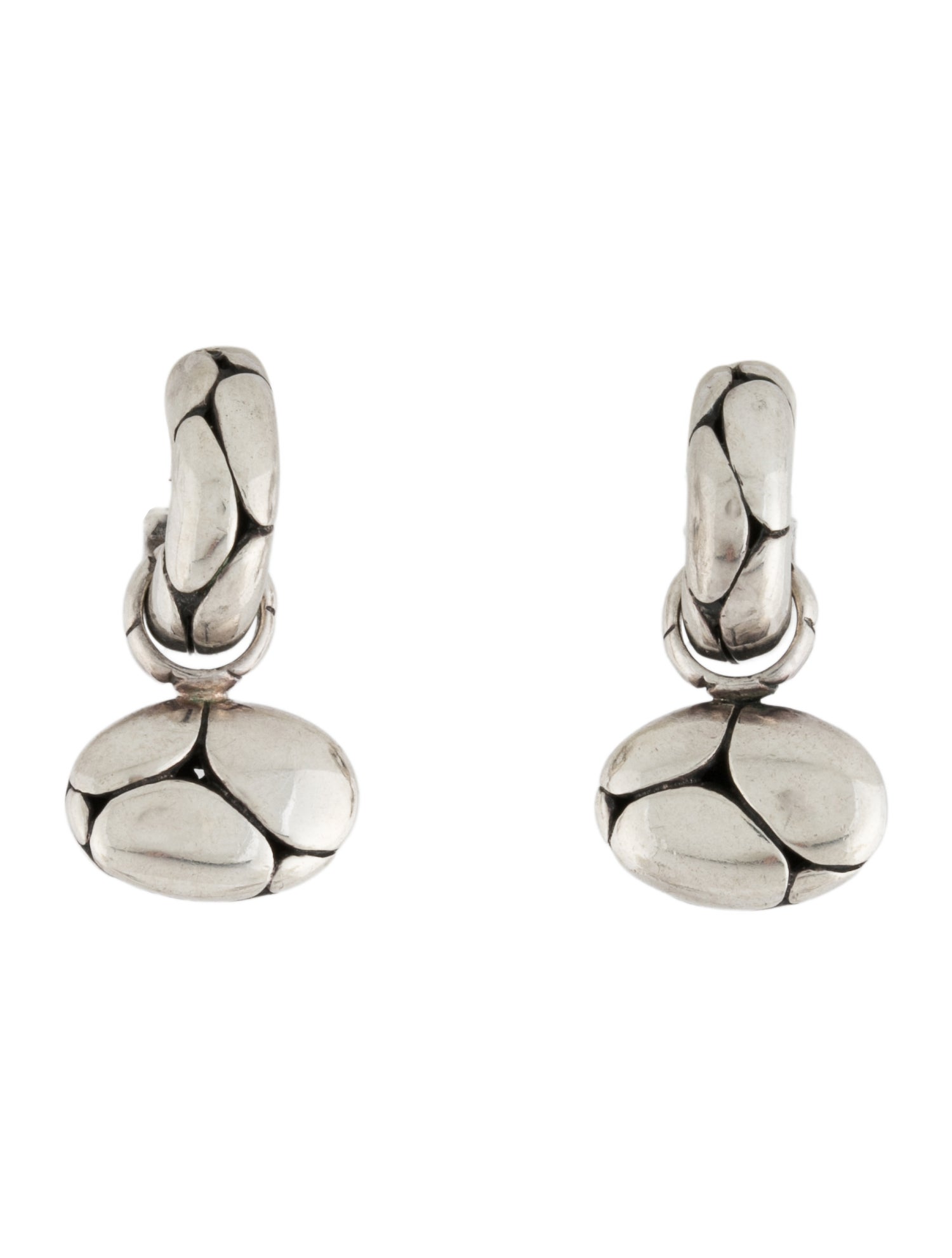 John Hardy Kali Oval Pebble Drop Earrings