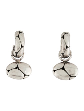 John Hardy Kali Oval Pebble Drop Earrings
