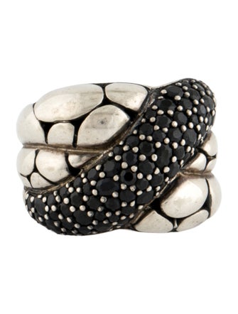 John Hardy Sapphire Kali Pebble Crossover Ring