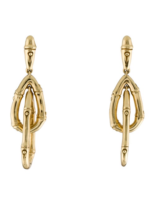John Hardy 18K Bamboo Link Drop Earrings