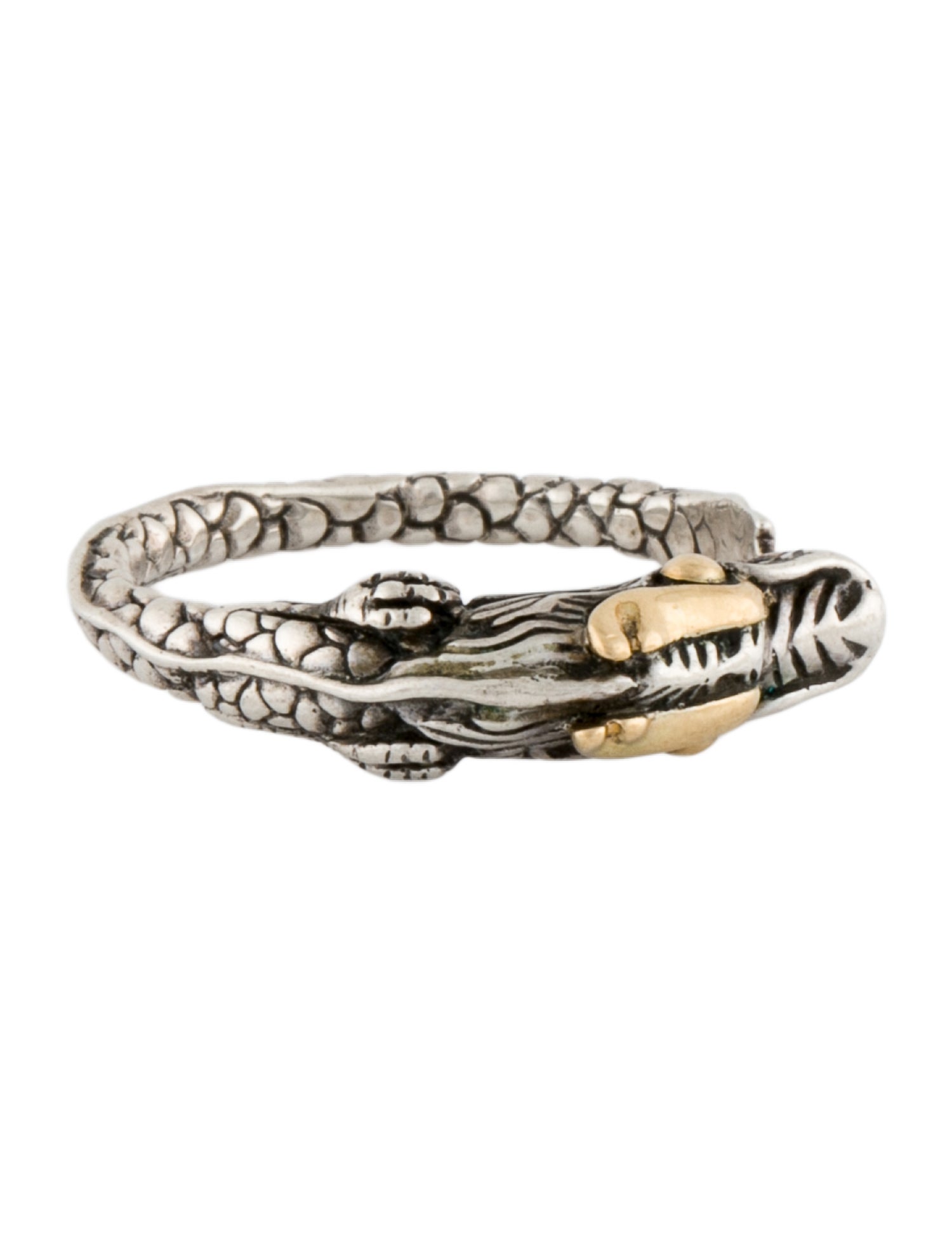 John Hardy Two-Tone Naga Slim Dragon Ring
