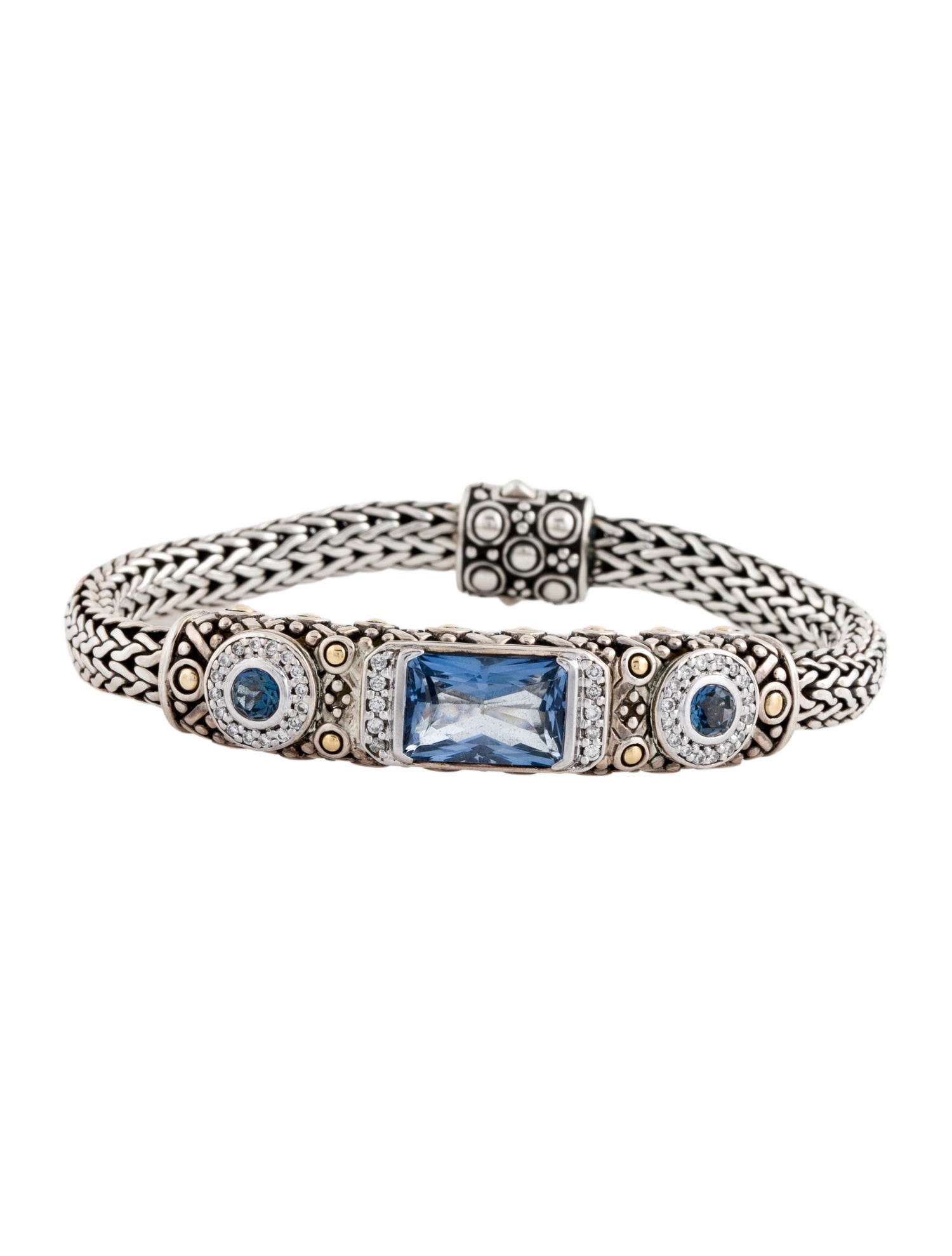 John Hardy Topaz & Diamond Batu Sari Bracelet