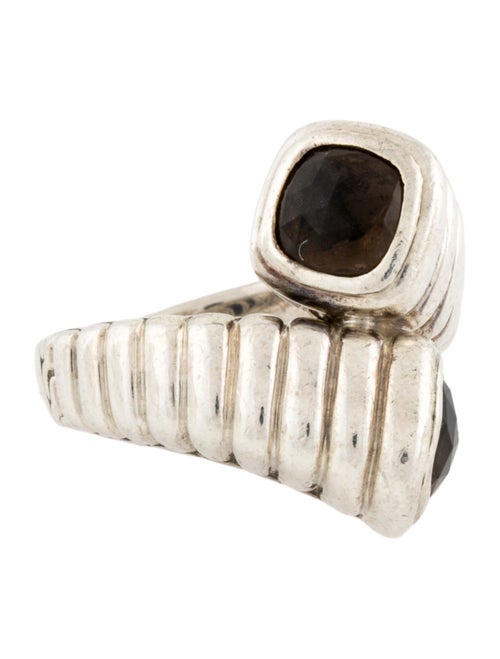 John Hardy Smoky Quartz Bedeg Bypass Ring