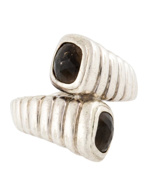 John Hardy Smoky Quartz Bedeg Bypass Ring