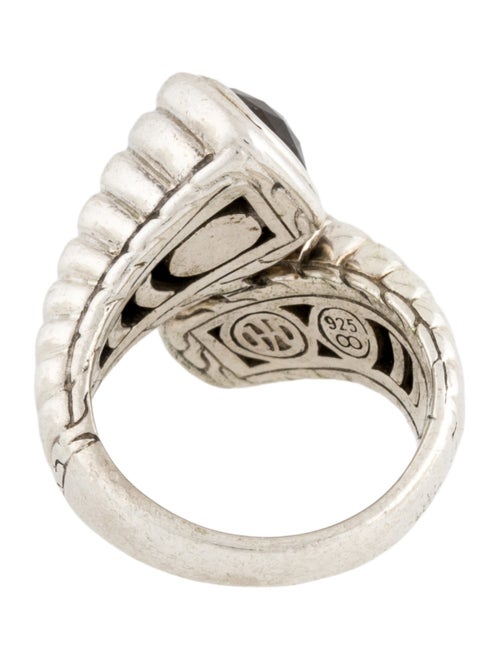 John Hardy Smoky Quartz Bedeg Bypass Ring