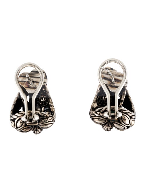 John Hardy Two-Tone Batu Kawung Crossover Earclips