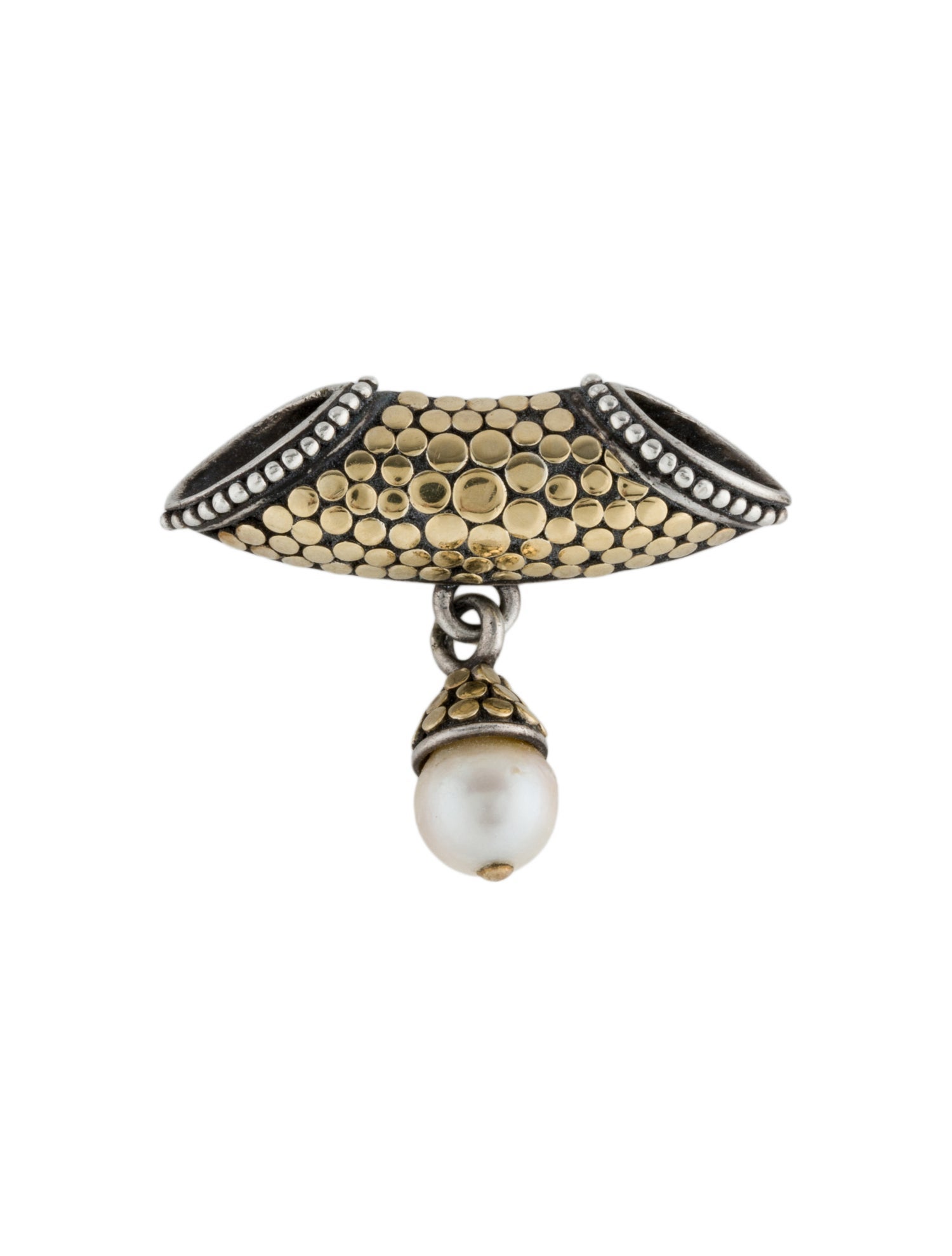 John Hardy Two-Tone Pearl Drop Slider Pendant