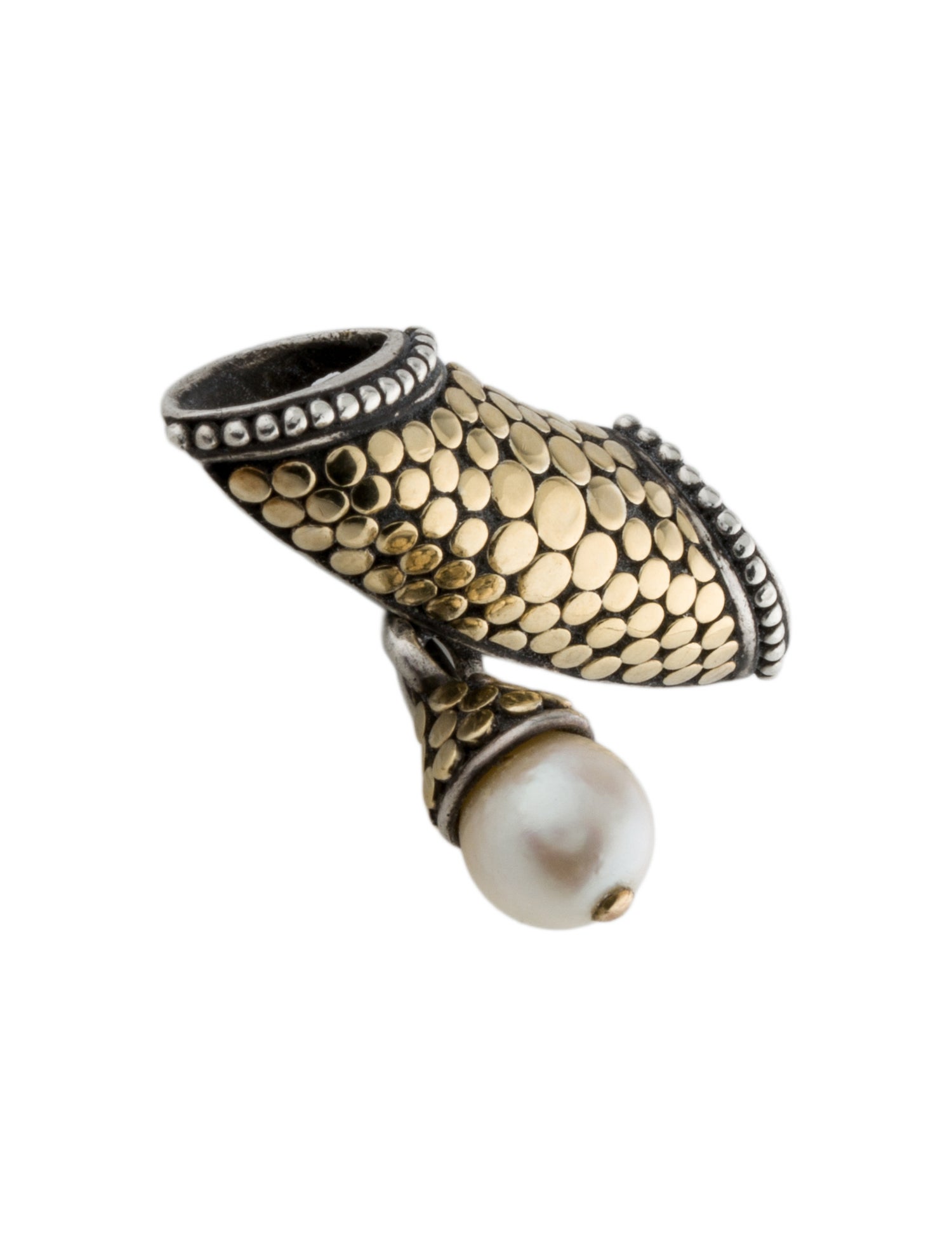 John Hardy Two-Tone Pearl Drop Slider Pendant