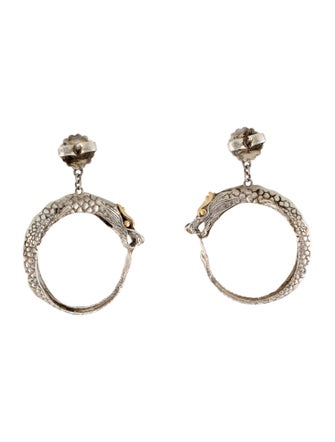 John Hardy Two-Tone Dragon Hoop Earrings