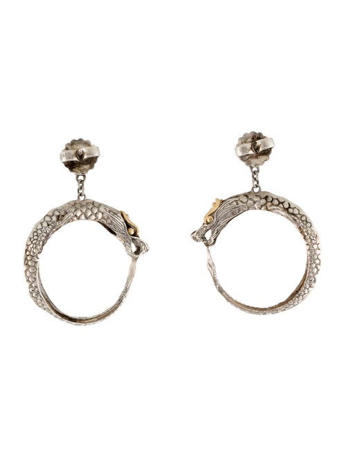 John Hardy Two-Tone Dragon Hoop Earrings