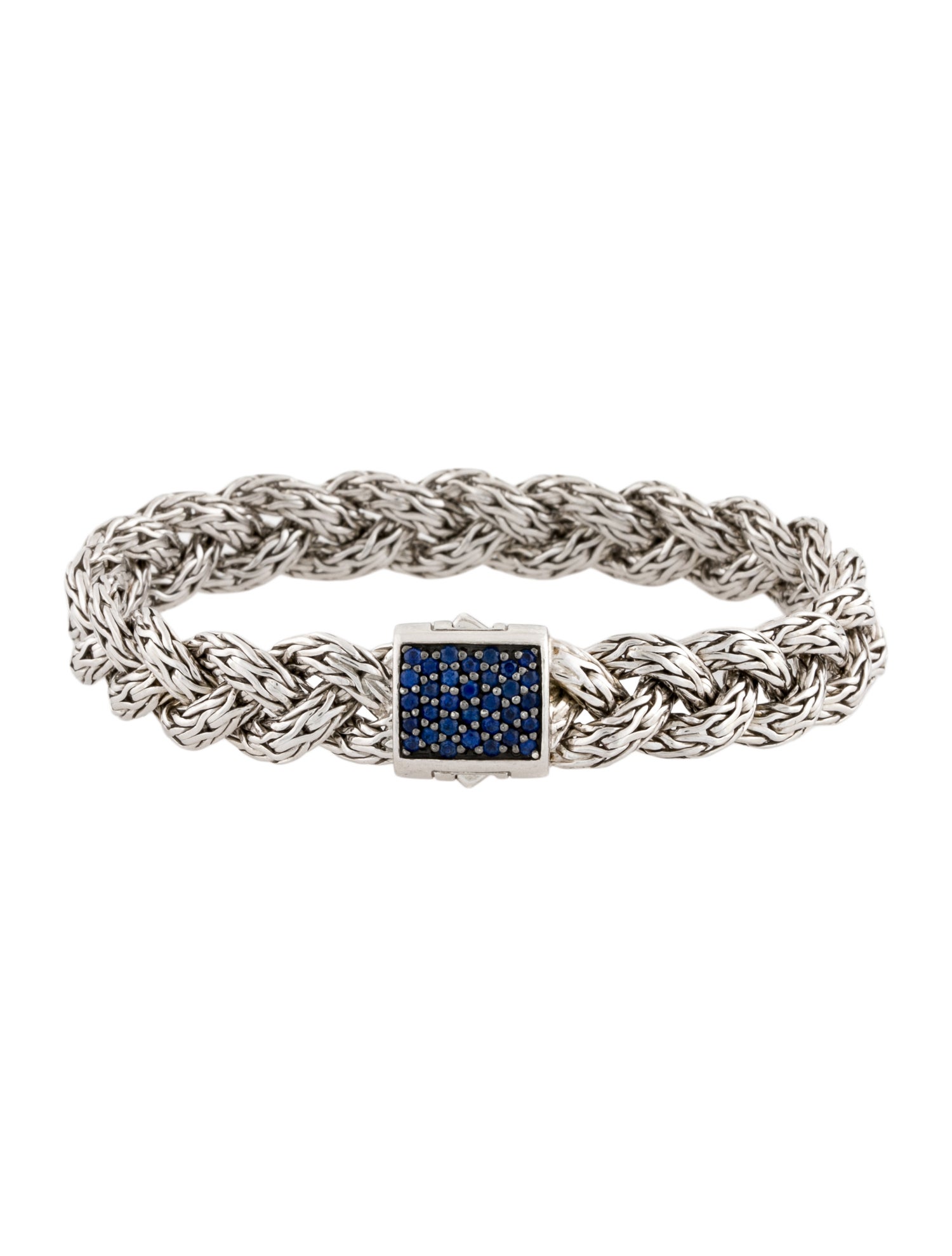 John Hardy Sapphire Braided Classic Chain Bracelet