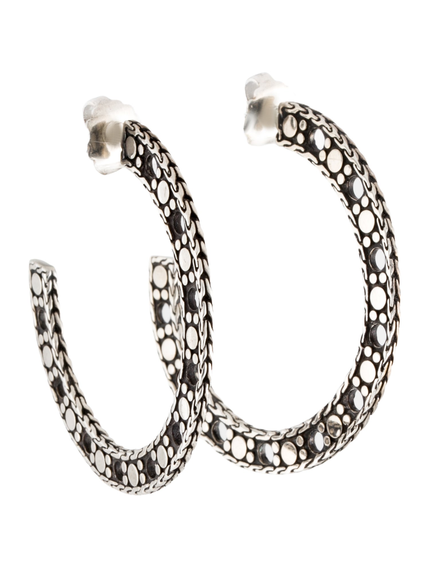 John Hardy Dot Hoop Earrings