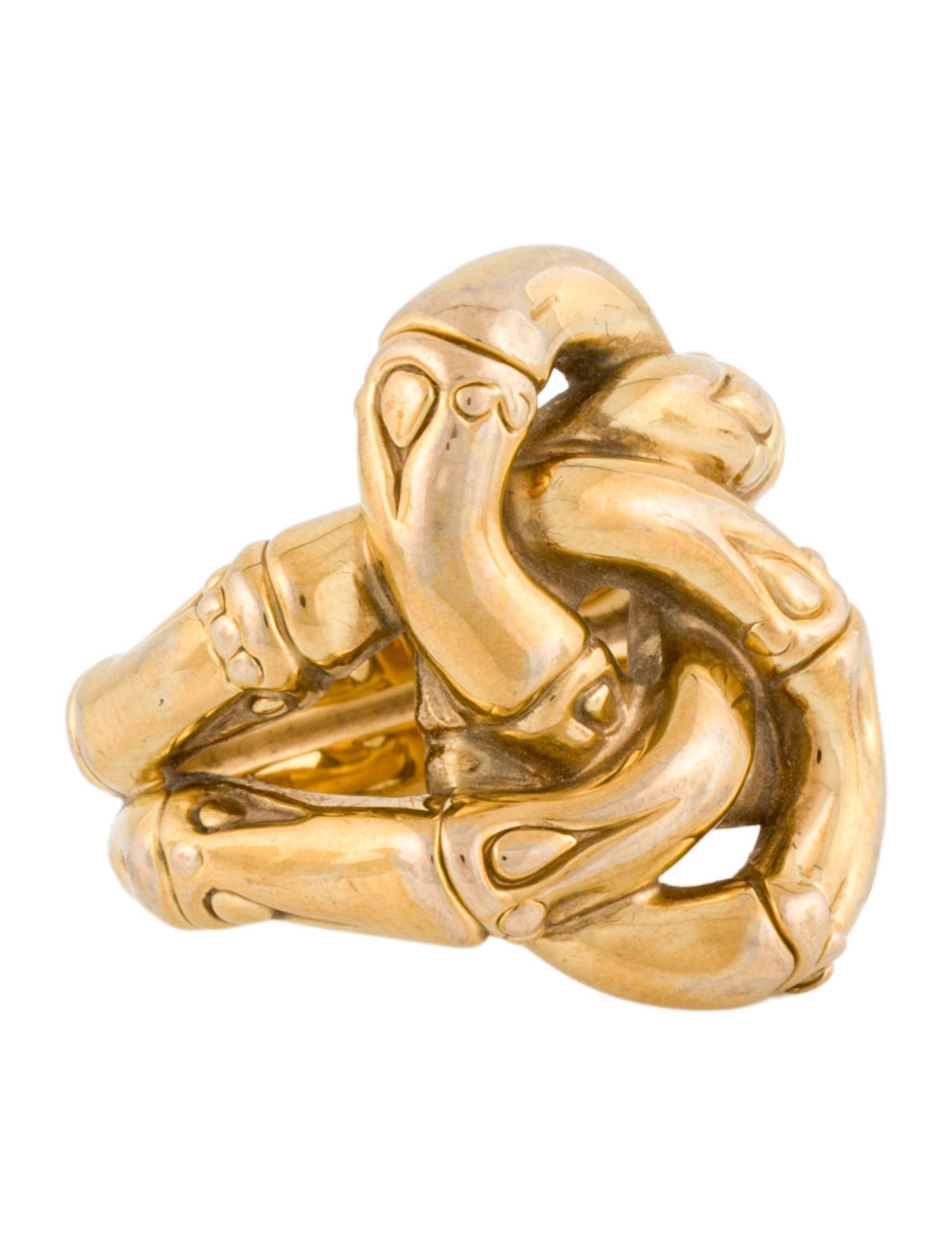 John Hardy 18K Bamboo Knot Cocktail Ring
