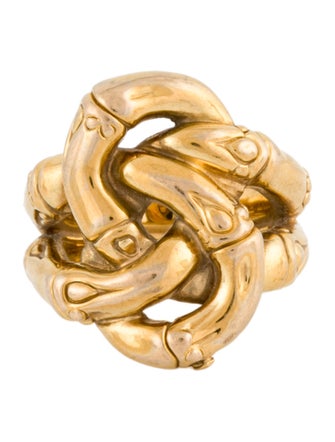 John Hardy 18K Bamboo Knot Cocktail Ring