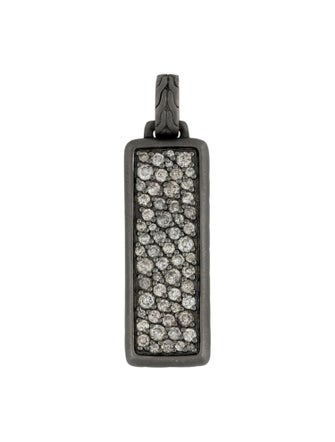 John Hardy 1.08ctw Diamond Classic Chain Bar Pendant
