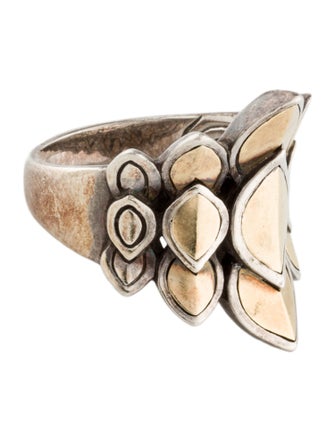 John Hardy Two-Tone Large Dragon Scale Saddle Ring