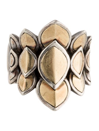 John Hardy Two-Tone Large Dragon Scale Saddle Ring