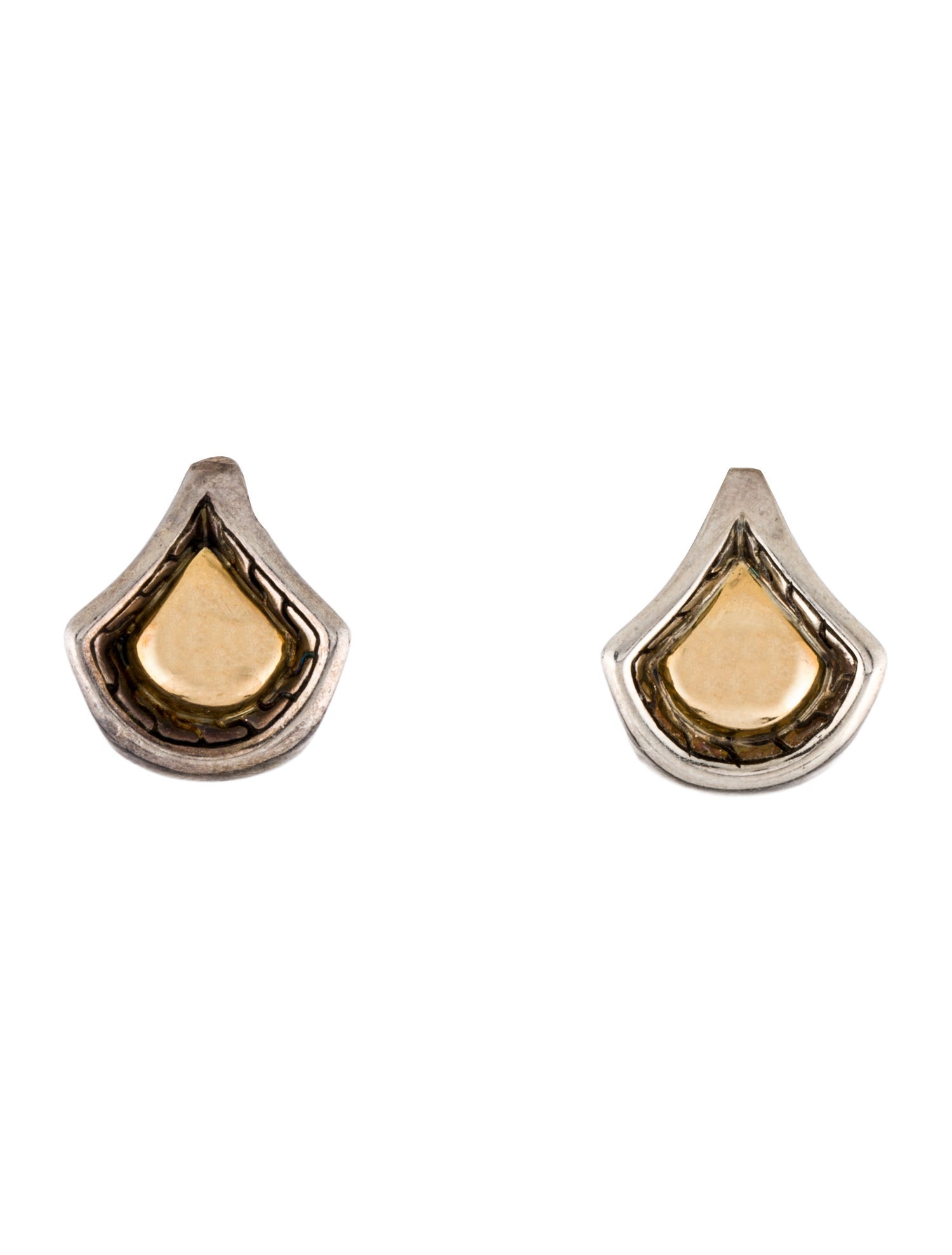 John Hardy Two-Tone Earclip Earrings