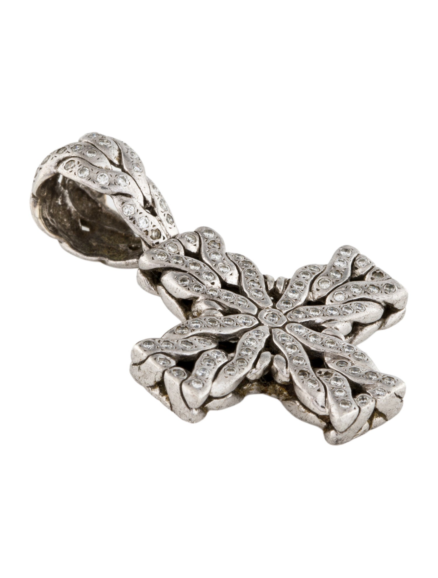 John Hardy Diamond Cross Pendant